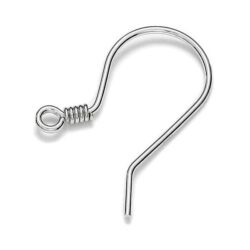 sterling silver open ear wire 8x11x19mm