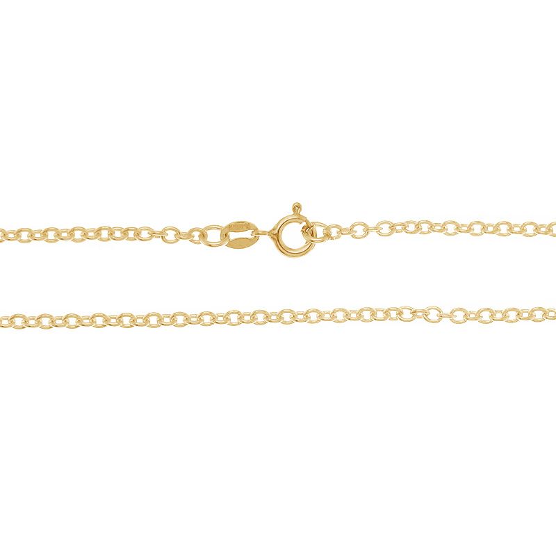gold plated anchor chain sterling silver925-a-060-50-cm