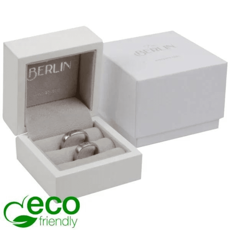 900.002702 Berlin ECO Jewellery Box for Wedding Rings Glossy White 1 Karp Berlin abielusõrmustele, valge - Image 1