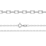 Finished Chains necklace anchor chain diamond cut sterling silver 925 ad70 55cm