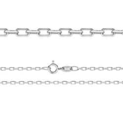 Finished Chains necklace anchor chain diamond cut sterling silver 925 ad70 55cm