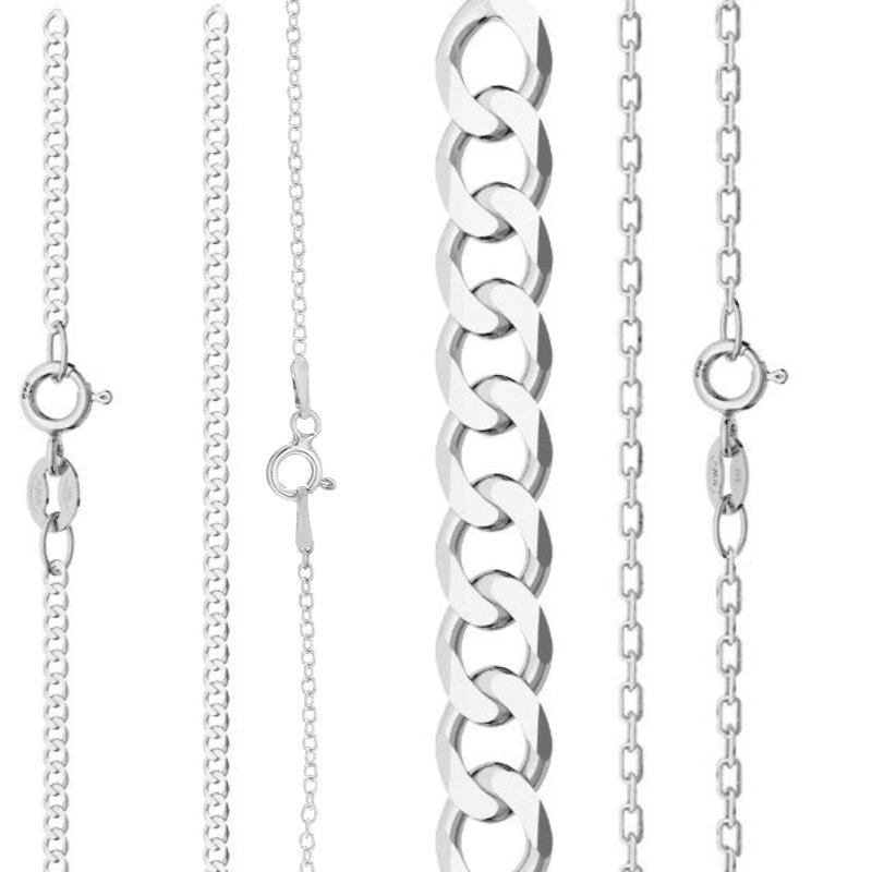 New ready-to-wear sterling silver chains with clasps available