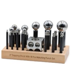 18pc dappng set durston basics punches, doming block 3103
