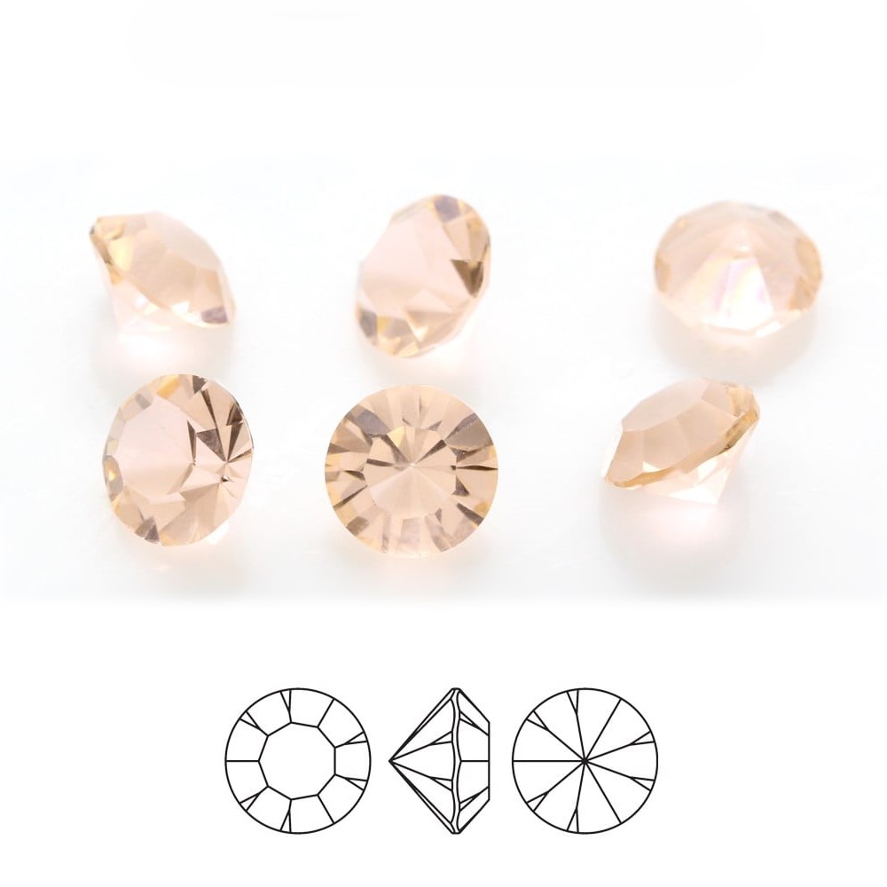 preciosa-crystal-chaton-pure-round-stone-pointed-back-unfoiled-light-peach preciosa crystal chaton pure round stone pointed back unfoiled light peach