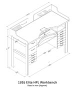 Kullassepa töölaud Elite HPL Durston - Image 3