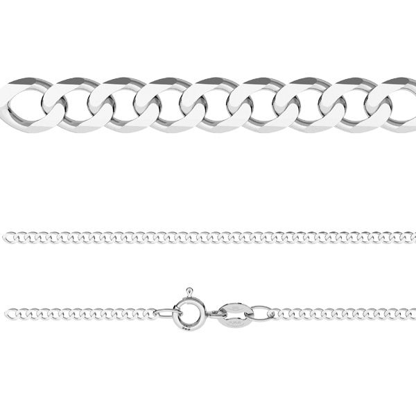 curb chain sterling silver 925 pd40 45cm curb chain sterling silver 925 pd40 45cm