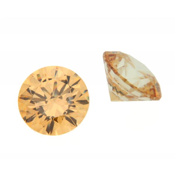 Cubic zirconia Amber