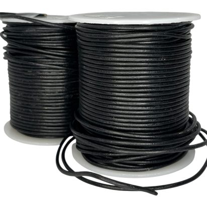 Round Leather cord Black Round Leather cord Black