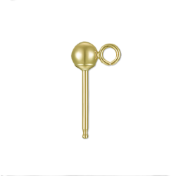 BALL EARRINGS WITH RING Cobb ballou jewellery findings 14k yellow gold 585