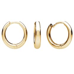 hoop-leverback-earrings-streling-silver-925 GOLD PLATED