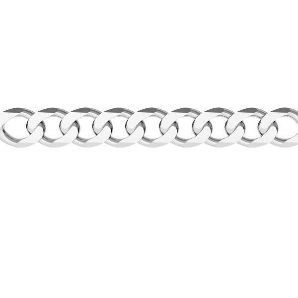 chain by meter curb sterling silver 925 pd50 185 mm Pantser kett PD50, 1,85mm, hõbe 925 - Pilt 1