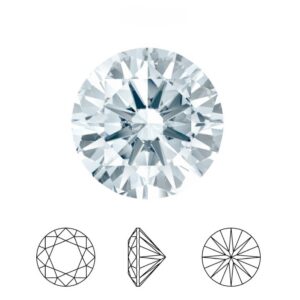primero cubic zirconia round 3-25mm white