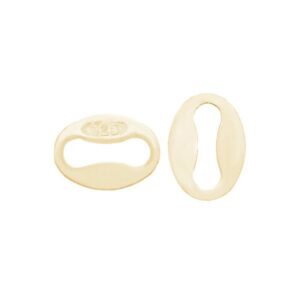 18k goldplated 925 sterling silver chain hallmark tag, stamped end-cap--bc-39x5-mm