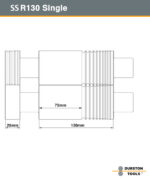 Valts DRM SS R130 (ümar) mootoriga 220 V, Durston - Pilt 3