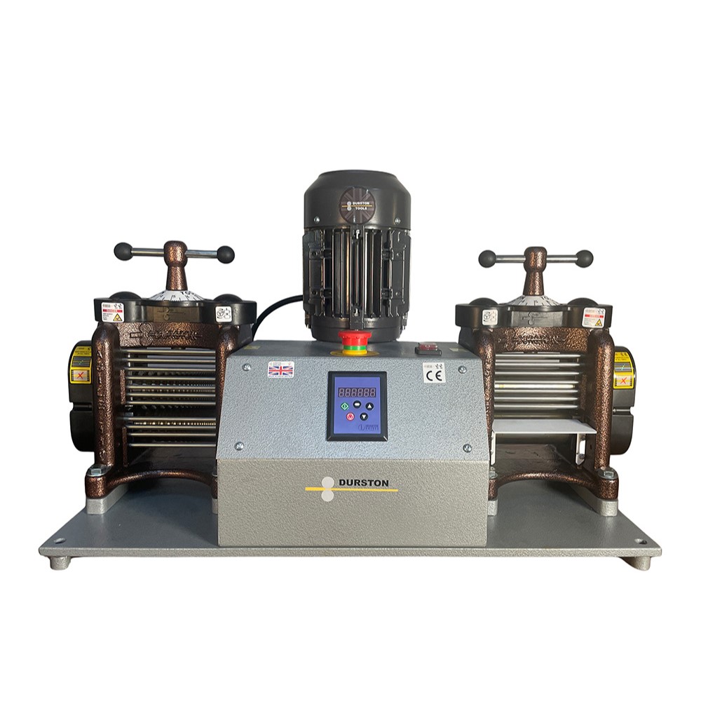 The Agile Power 110 Double, a double-sided powered rolling mill from Durston Tools